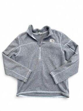 The North Face Light Gray Quarter-Zip Fleece Pullover
